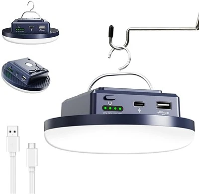 Lampu Perkhemahan Portable USB Luaran Boleh dicas semula