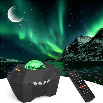 Projeko Aurora Night Galaxy Northern Lights Dengan Alat Kawalan Pembesar Suara Bluetooth