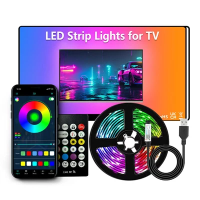 Lampu Belakang TV Di Sebalik Lampu LED Jalur